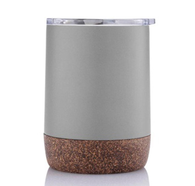 GOUDA - Hans Larsen Vacuum Mug With Cork Base - Grey